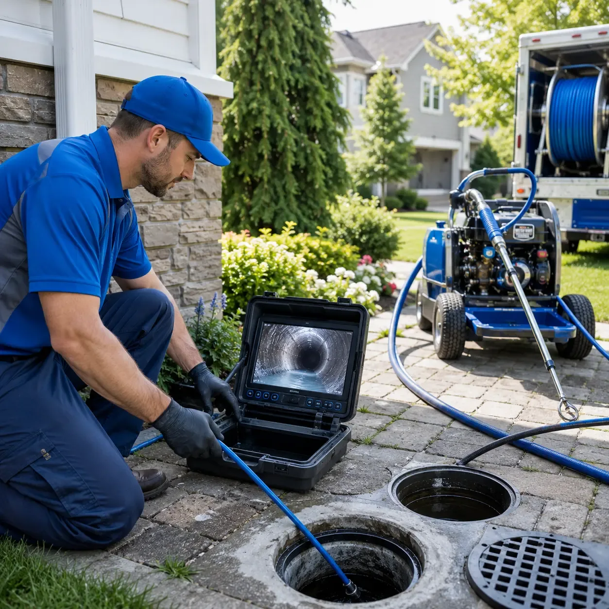 Outdoor drain cleaning professionals serving High Island, TX