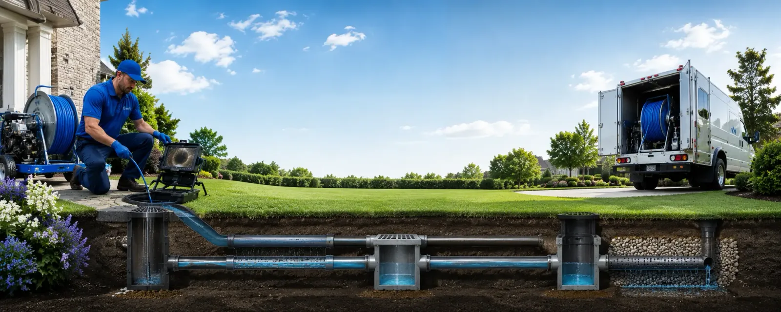 Outdoor drain cleaning information for High Island, TX